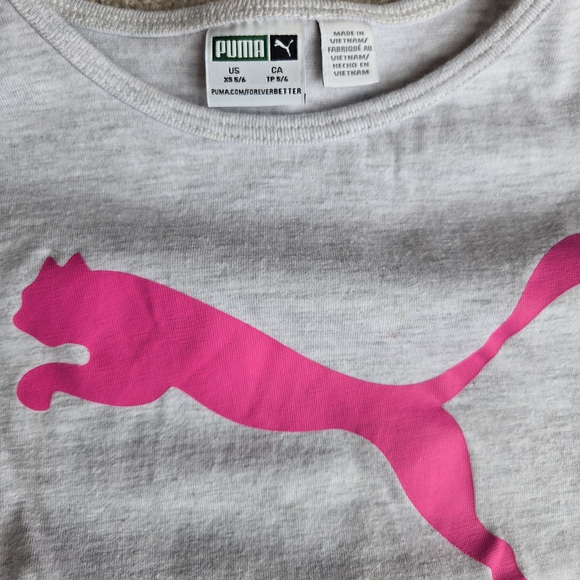 Puma Gray and Black Outfit with Pink Logo - Picture 3 of 4
